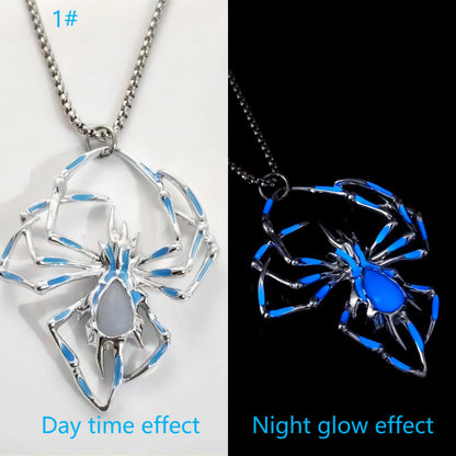 Halloween Creative Stereo Luminous Spider Necklace