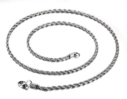 Fashion Stainless Steel Women's Twin Twisted Chain